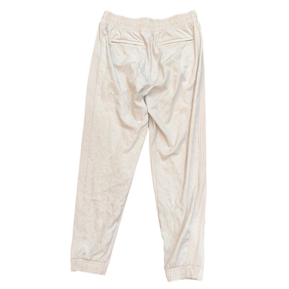 Athleta Brooklyn Textured Jogger Size 4 Beige Leopard Print Travel Abalone Grey - Picture 3 of 7